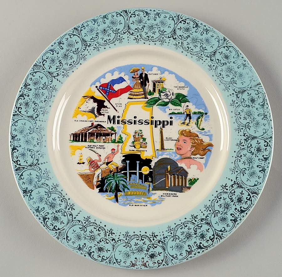 State Souvenir Plates (Version A) Souvenir Plate by Taylor, Smith & Taylor (Ts&T)-1