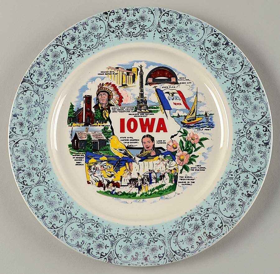 State Souvenir Plates (Version A) Souvenir Plate by Taylor, Smith & Taylor (Ts&T)-1