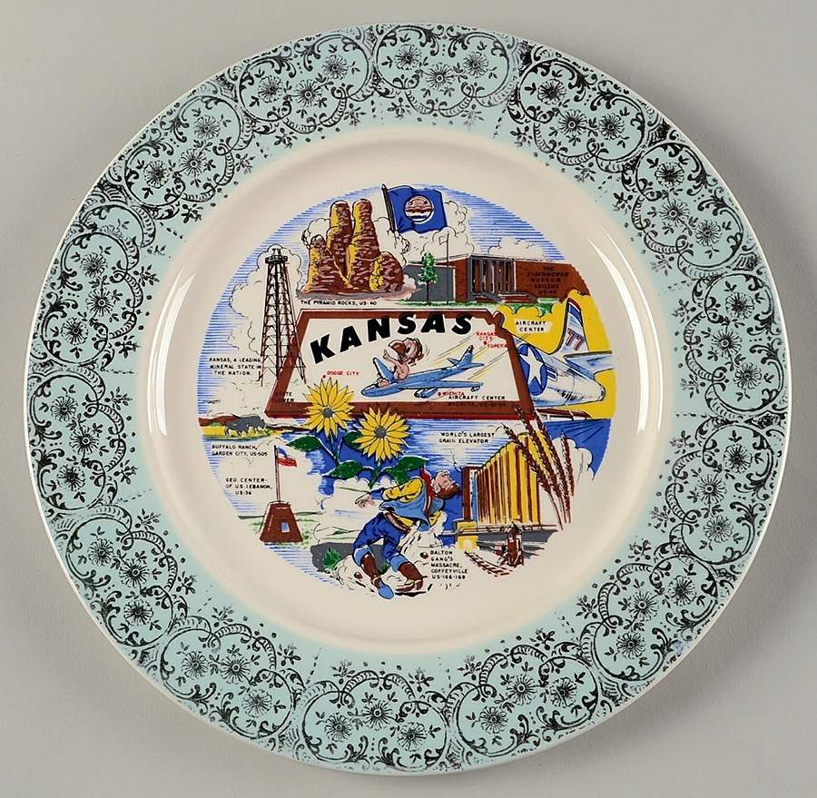 State Souvenir Plates (Version A) Souvenir Plate by Taylor, Smith & Taylor (Ts&T)-1