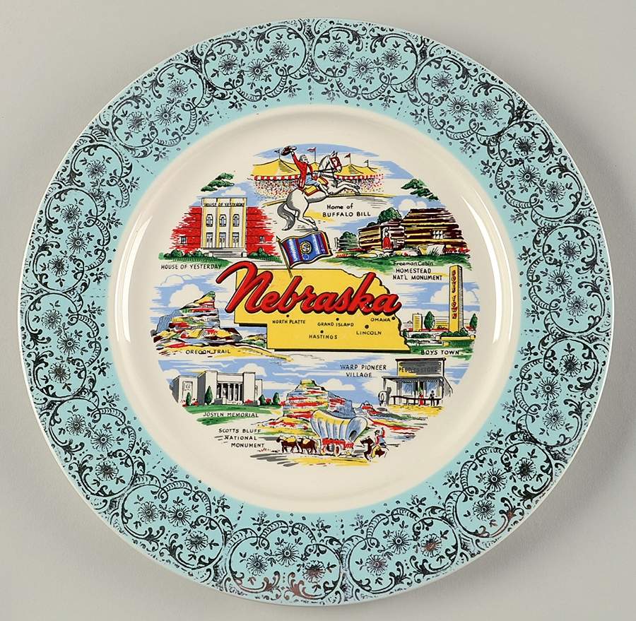 State Souvenir Plates (Version A) Souvenir Plate by Taylor, Smith & Taylor (Ts&T)-1