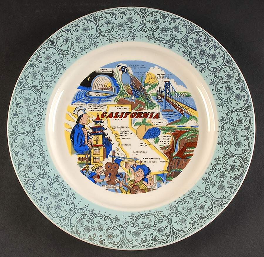 State Souvenir Plates (Version A) Souvenir Plate by Taylor, Smith & Taylor (Ts&T)-1
