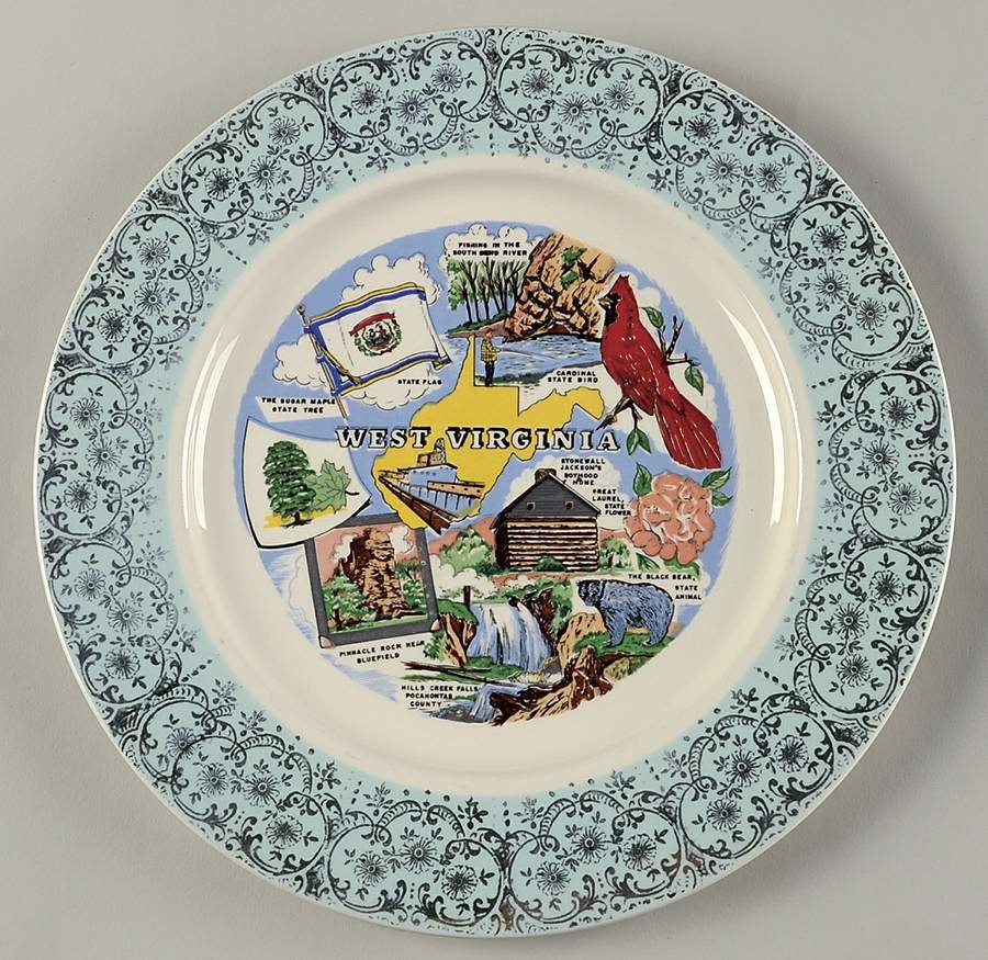 State Souvenir Plates (Version A) Souvenir Plate by Taylor, Smith & Taylor (Ts&T)-1