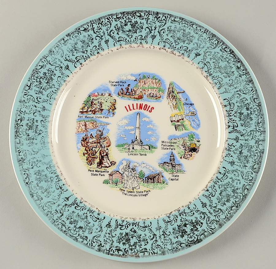State Souvenir Plates (Version B) Souvenir Plate by Taylor, Smith & Taylor (Ts&T)-1