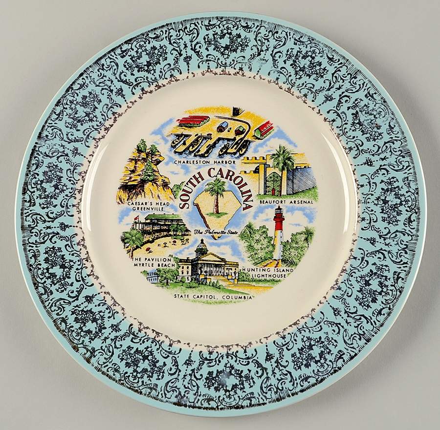 State Souvenir Plates (Version B) Souvenir Plate by Taylor, Smith & Taylor (Ts&T)-1