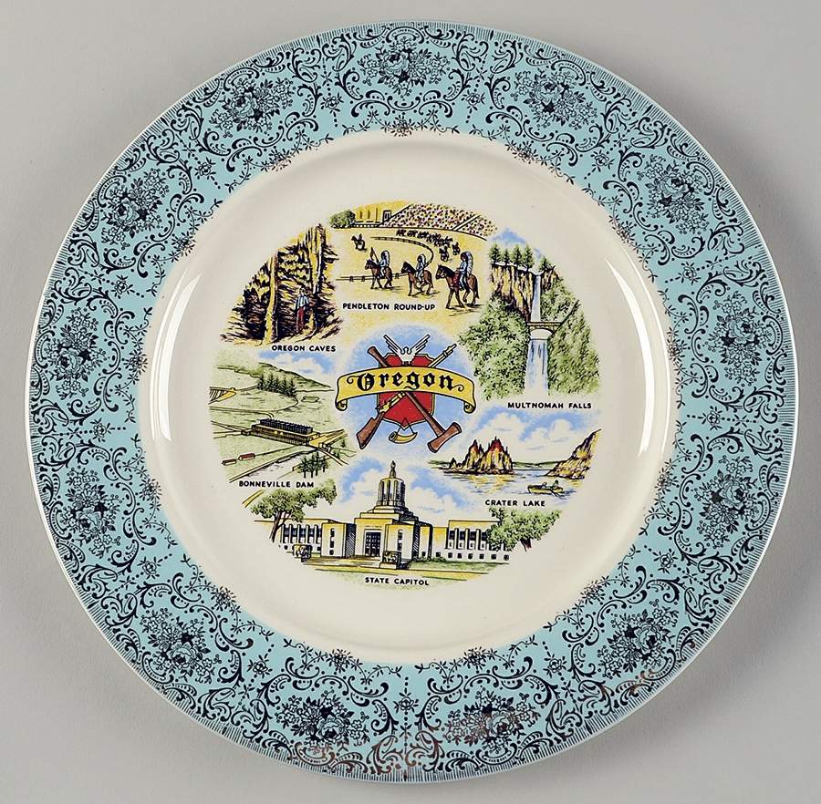 State Souvenir Plates (Version B) Souvenir Plate by Taylor, Smith & Taylor (Ts&T)-1