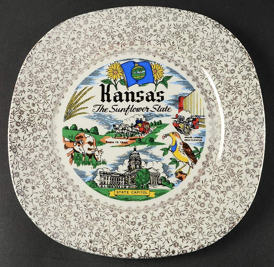 State Souvenir Plates (Version D) Souvenir Plate by Taylor, Smith & Taylor (Ts&T)-1