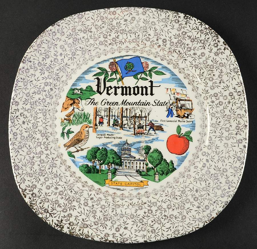 State Souvenir Plates (Version D) Souvenir Plate by Taylor, Smith & Taylor (Ts&T)-1