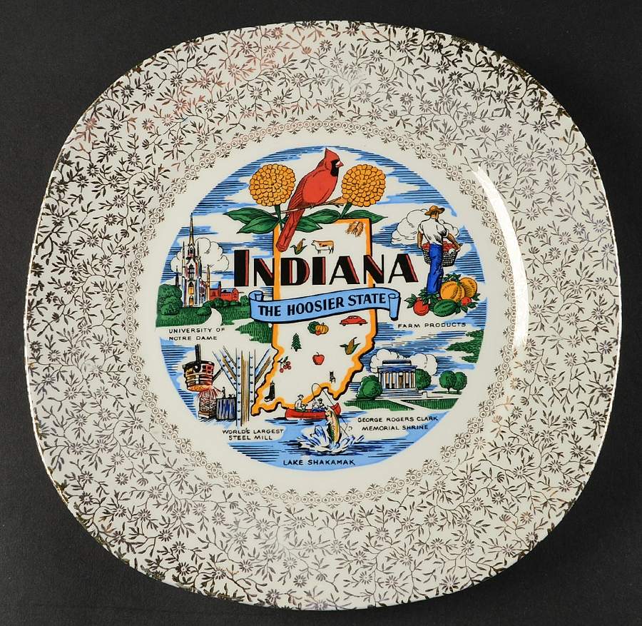 State Souvenir Plates (Version D) Souvenir Plate by Taylor, Smith & Taylor (Ts&T)-1