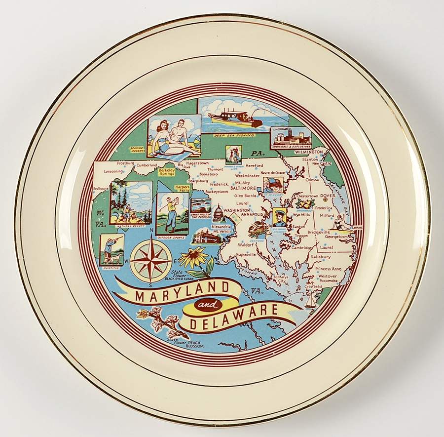 State Souvenir Plates (Version E) Souvenir Plate by Taylor, Smith & Taylor (Ts&T)-1