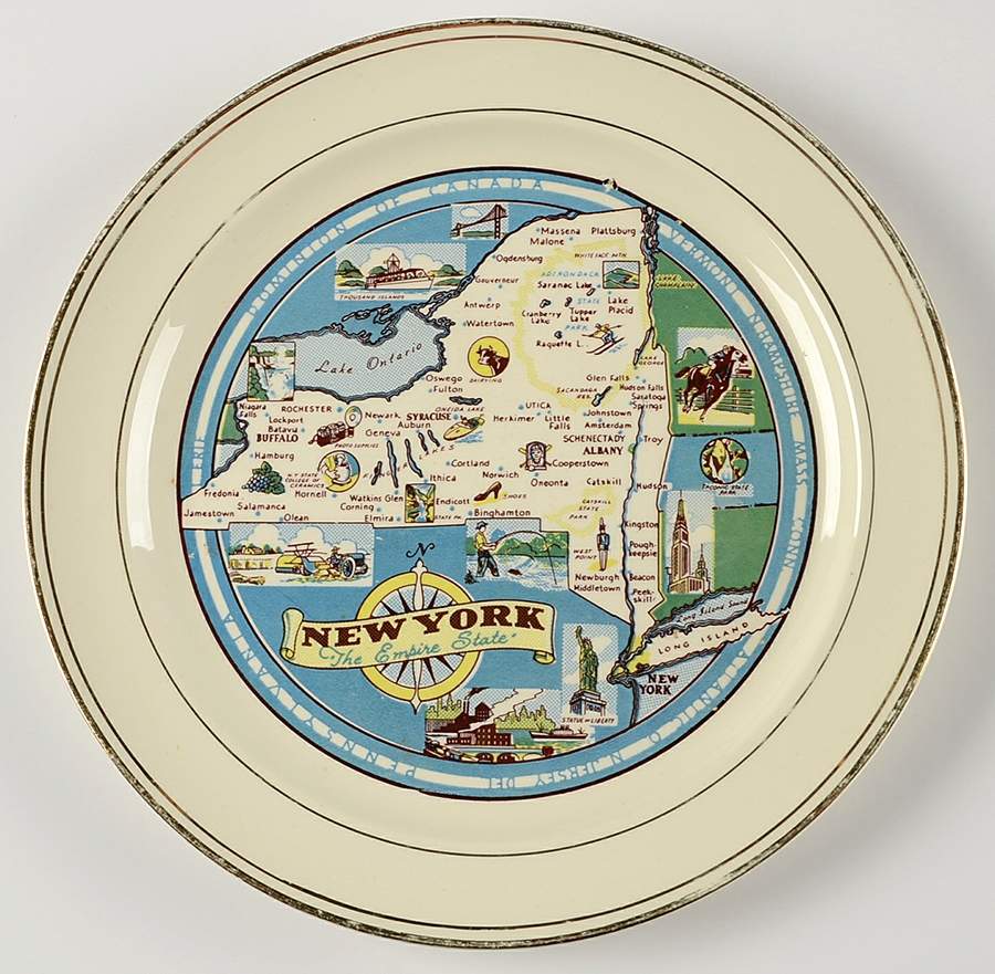 State Souvenir Plates (Version E) Souvenir Plate by Taylor, Smith & Taylor (Ts&T)-1