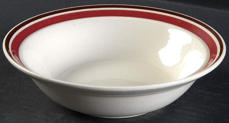 Olympia Magenta Rim Cereal Bowl by Towne House-1