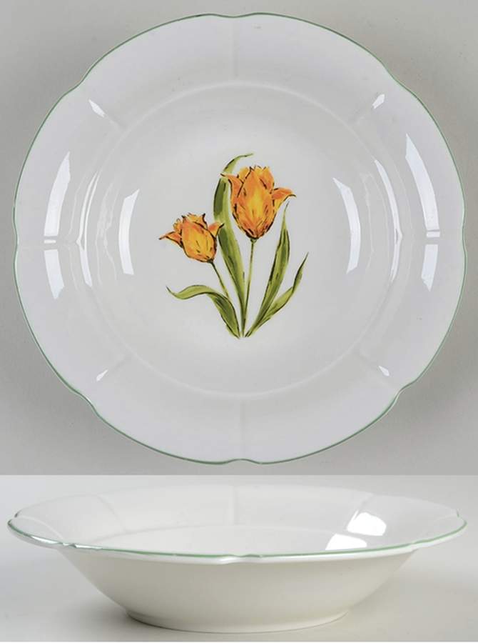 Garden Flowers Rim Soup Bowl by Tabletops Unlimited-1