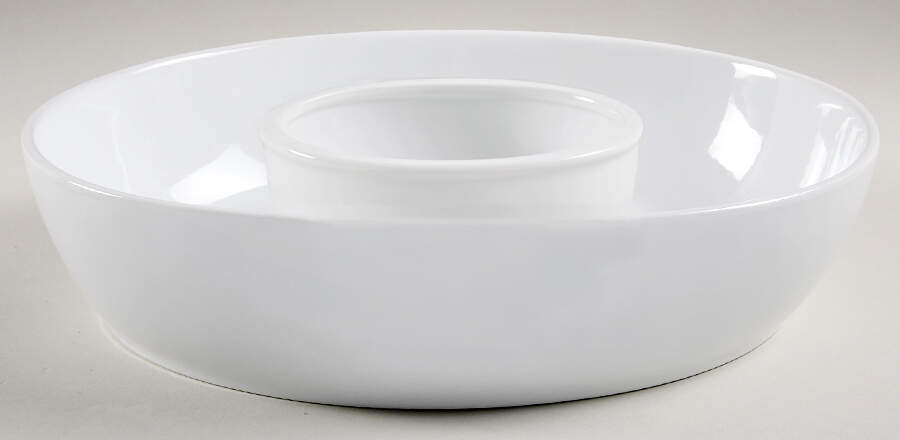 Basic White Coupe (2 Piece) Chip & Dip Set by Threshold-1