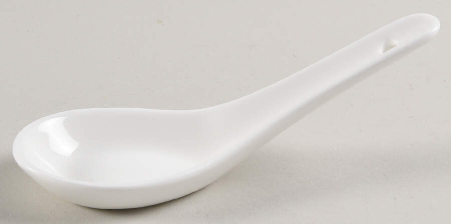 Basic White Coupe Chinese Spoon by Threshold-1