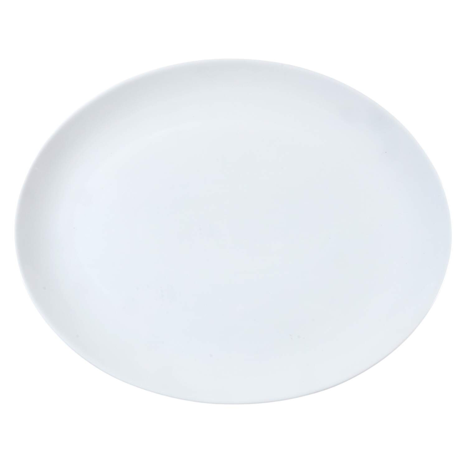 Basic White Coupe 15" Oval Serving Platter by Threshold-1