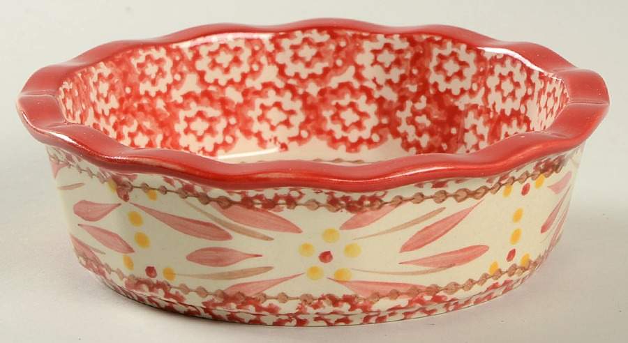 Old World Red 5" Pie Baking Plate by Temp-Tations-1
