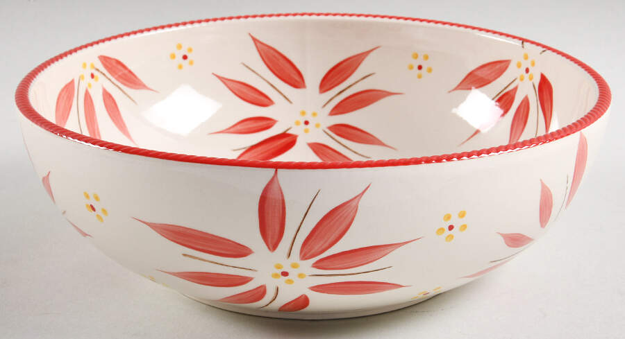 Old World Red 9" Round Serving Bowl by Temp-Tations-1