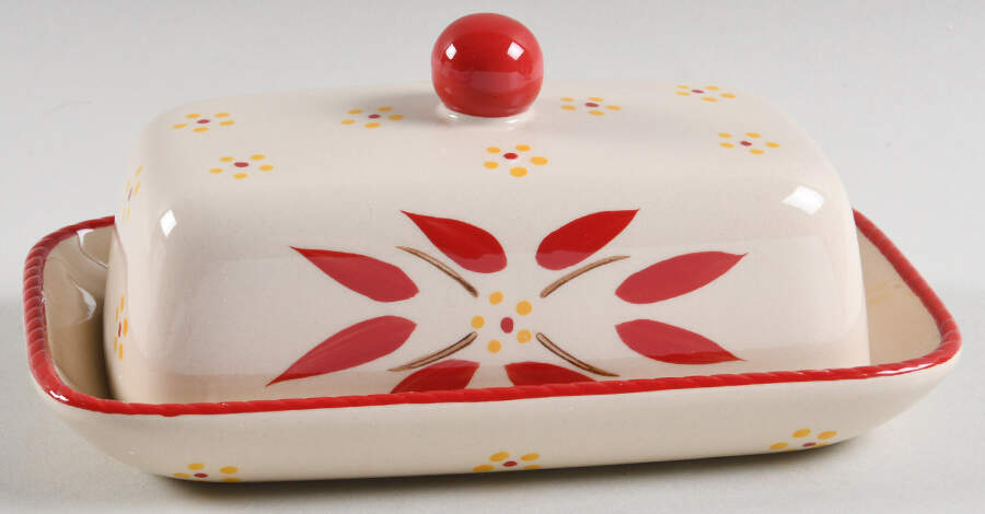 Old World Red Half Pound Covered Butter by Temp-Tations-1