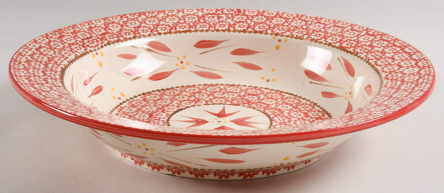 Old World Red 12" Pasta Serving Bowl by Temp-Tations-1