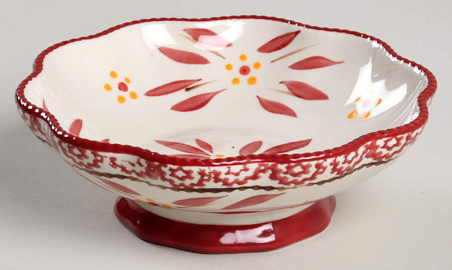 Old World Red 6" Nesting Pedestal Bowl by Temp-Tations-1