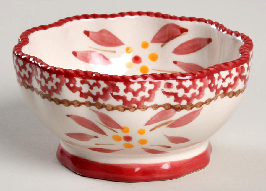 Old World Red 4" Nesting Pedestal Bowl by Temp-Tations-1