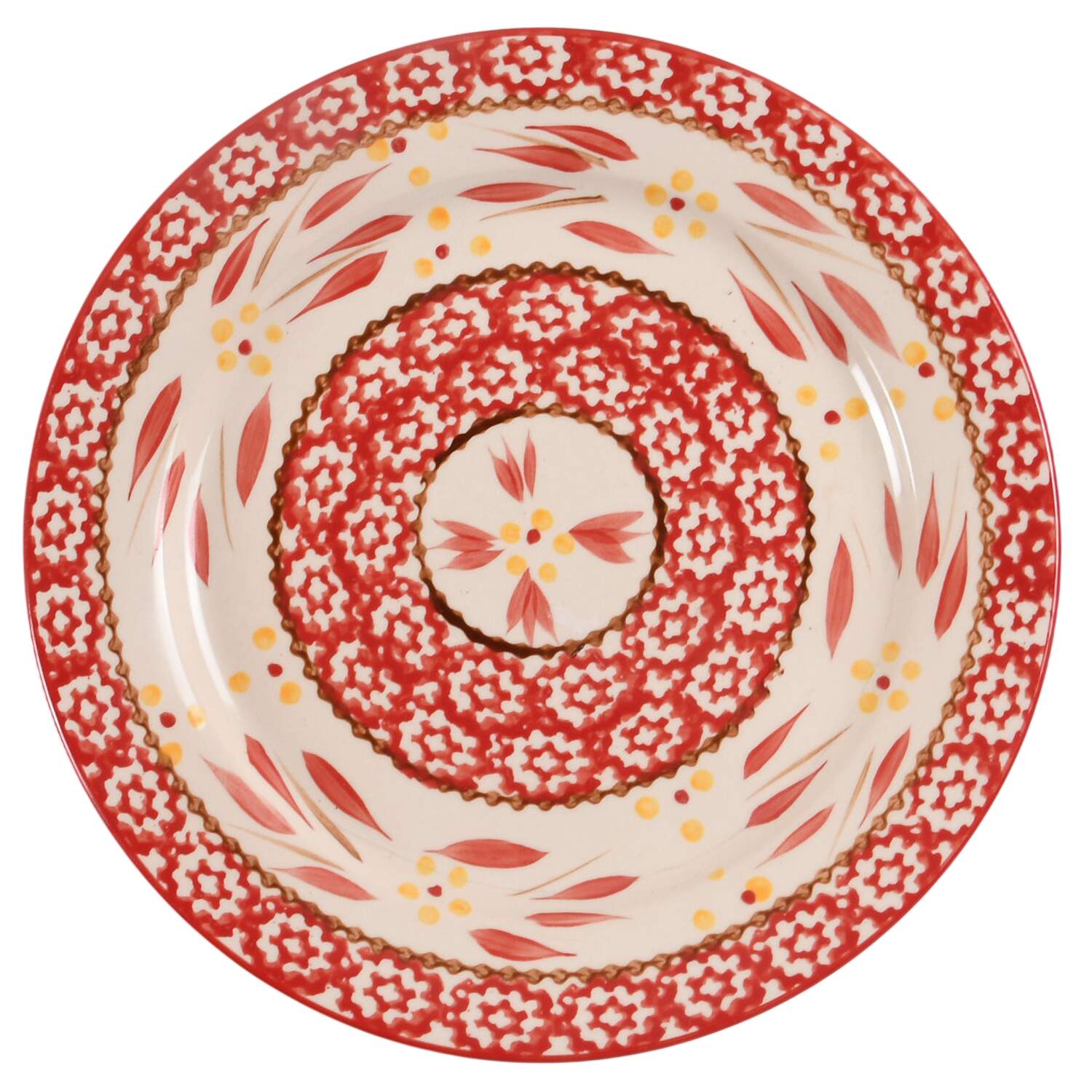Old World Red Salad Plate by Temp-Tations-1