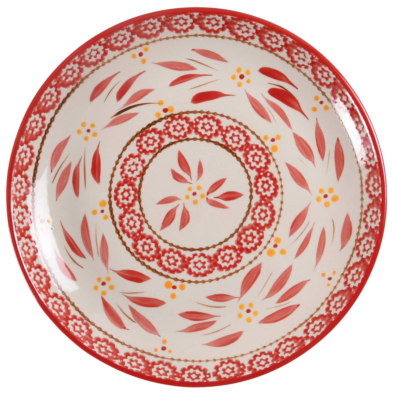 Old World Red Coupe Dinner Plate by Temp-Tations-1
