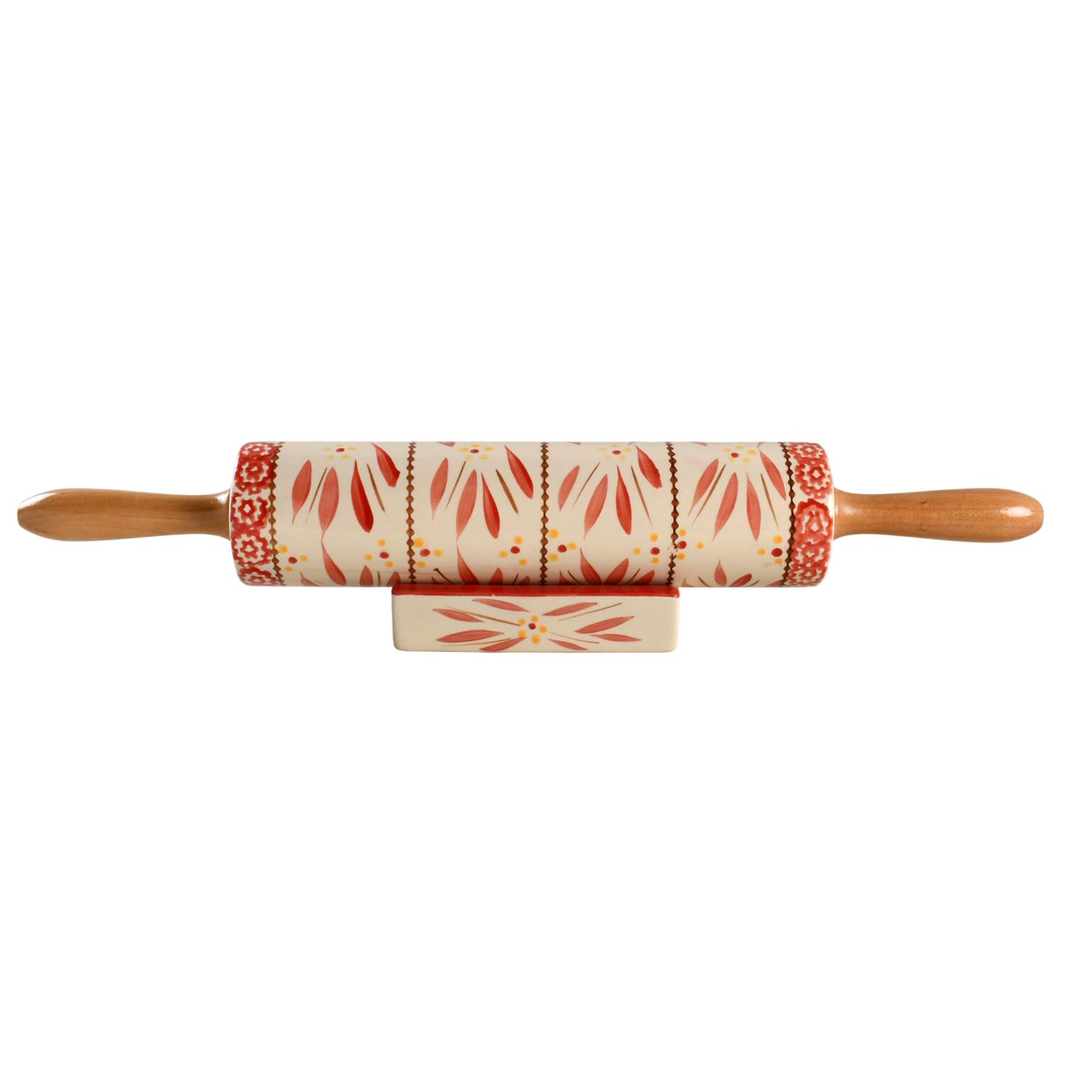 Old World Red Rolling Pin & Stand by Temp-Tations-1