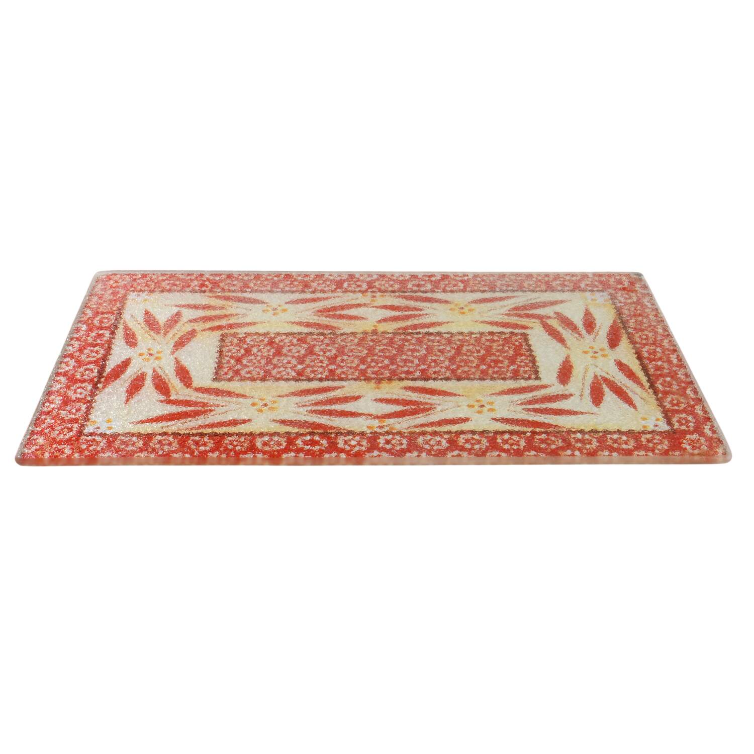 Old World Red Glass Trivet for 10" Rectangular Baker by Temp-Tations-1