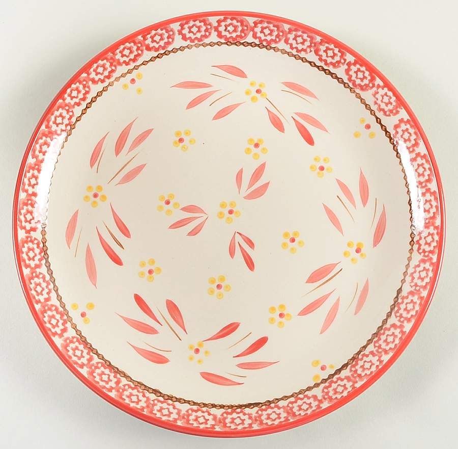Old World Red Coupe Dinner Plate by Temp-Tations-1