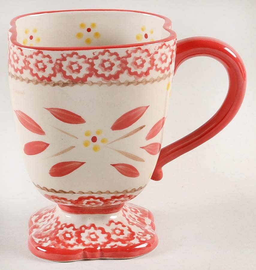 Old World Red Square Mug by Temp-Tations-1