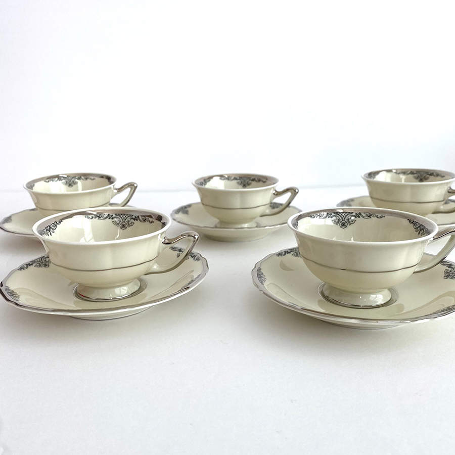 01408 Footed Cup & Saucer Set by Thomas-1