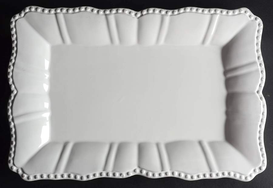 Le Provence White 15" Rectangular Serving Platter by Tabletops Unlimited-1