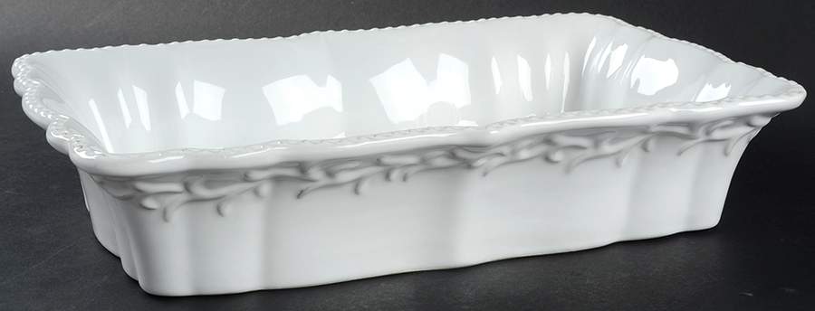 Le Provence White 13"  Rectangular Baker by Tabletops Unlimited-1