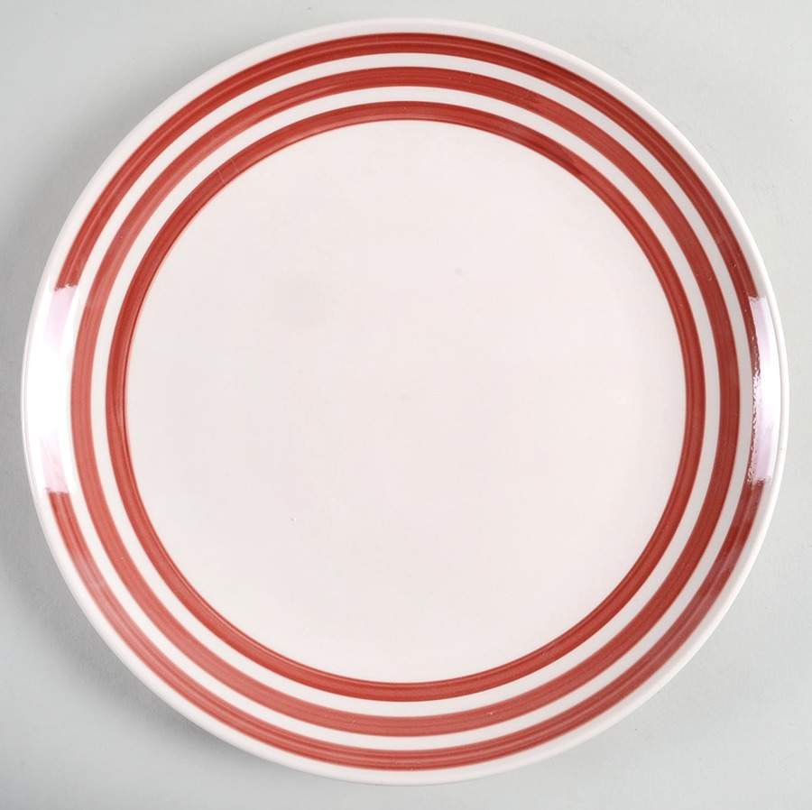 Bistro Ruby Ring Stripe Dinner Plate by Threshold-1