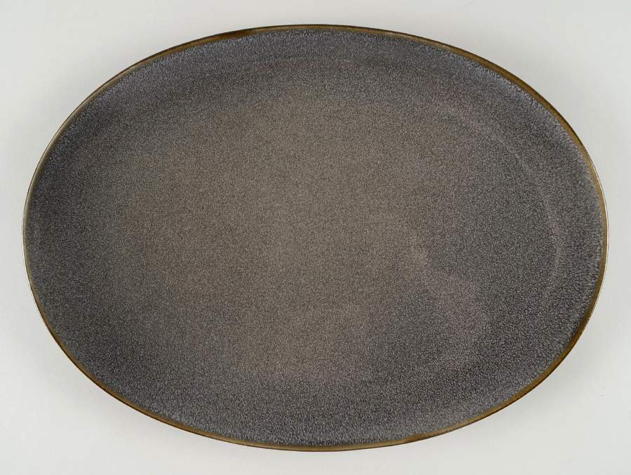 Cambridge Gray 15" Oval Serving Platter by Threshold-1