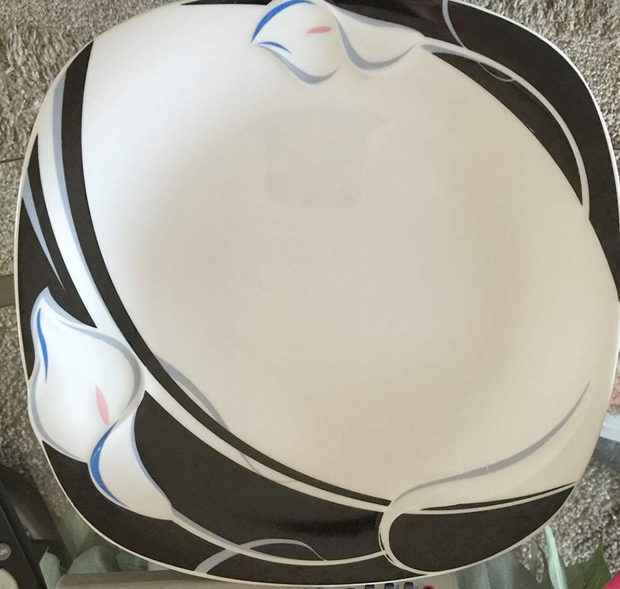 Black Melody Dinner Plate by Town House China-1