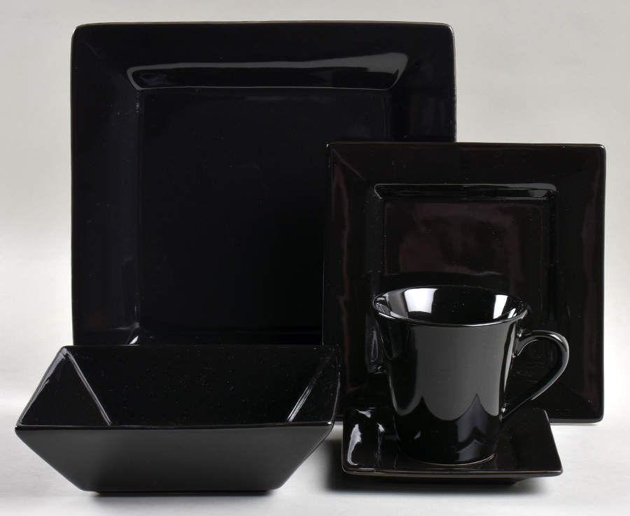 Nova Black 5 Piece Place Setting by Ten Strawberry Street-1