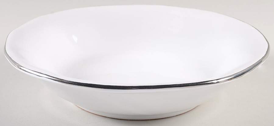 T1A1 (Platinum Trim) 9" Individual Pasta Bowl by Ceramiche Tadinate-1