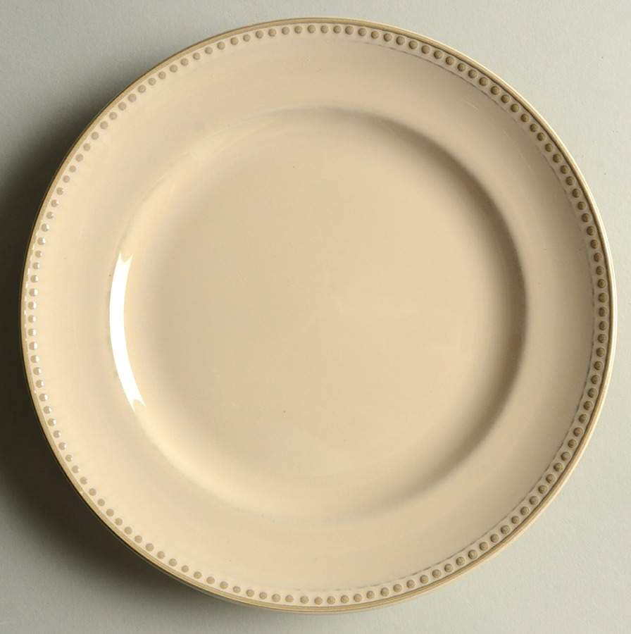 Beaded Cream (Smooth) Salad Plate by Threshold-1