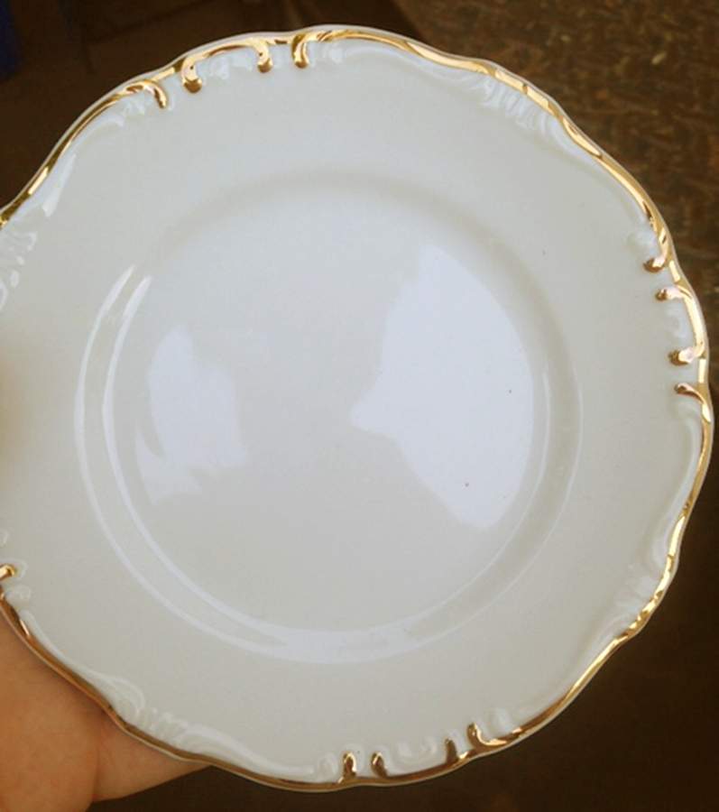 Gold Band Dinner Plate by Treco-1