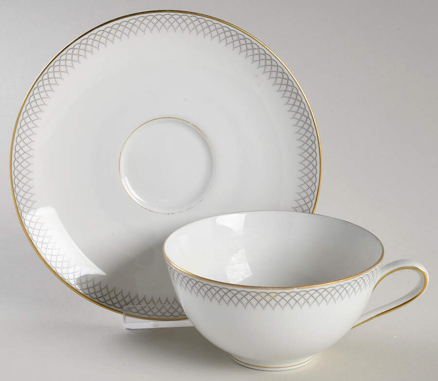 TIR669 Flat Cup & Saucer Set by Tirschenreuth-1