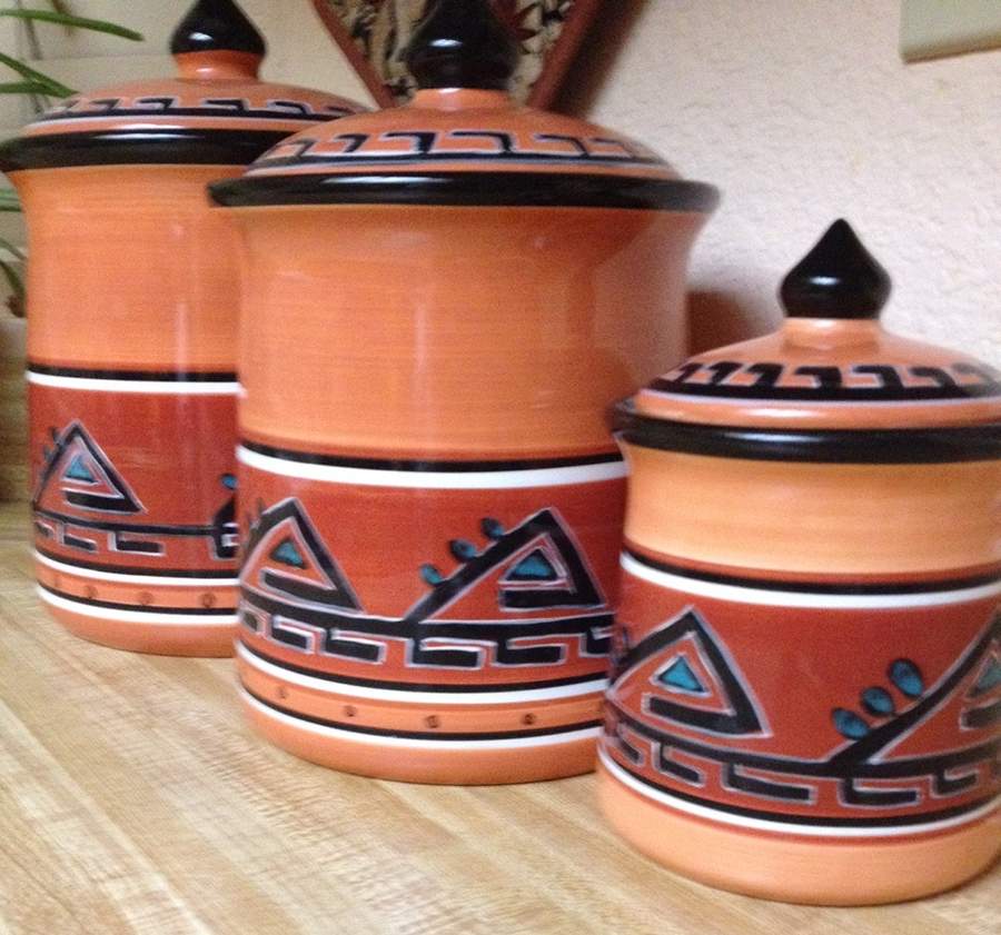 Hopi Small Canister & Lid by Tabletops Unlimited-1