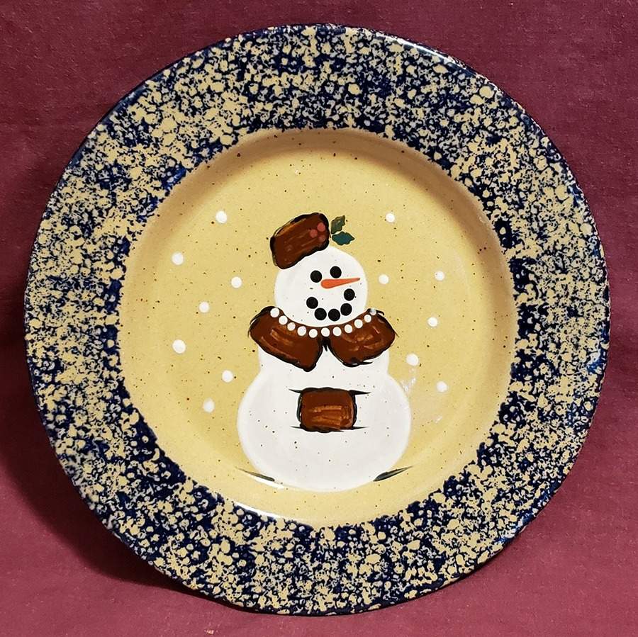 Snowman Family Tree Salad Plate by Three Rivers-1