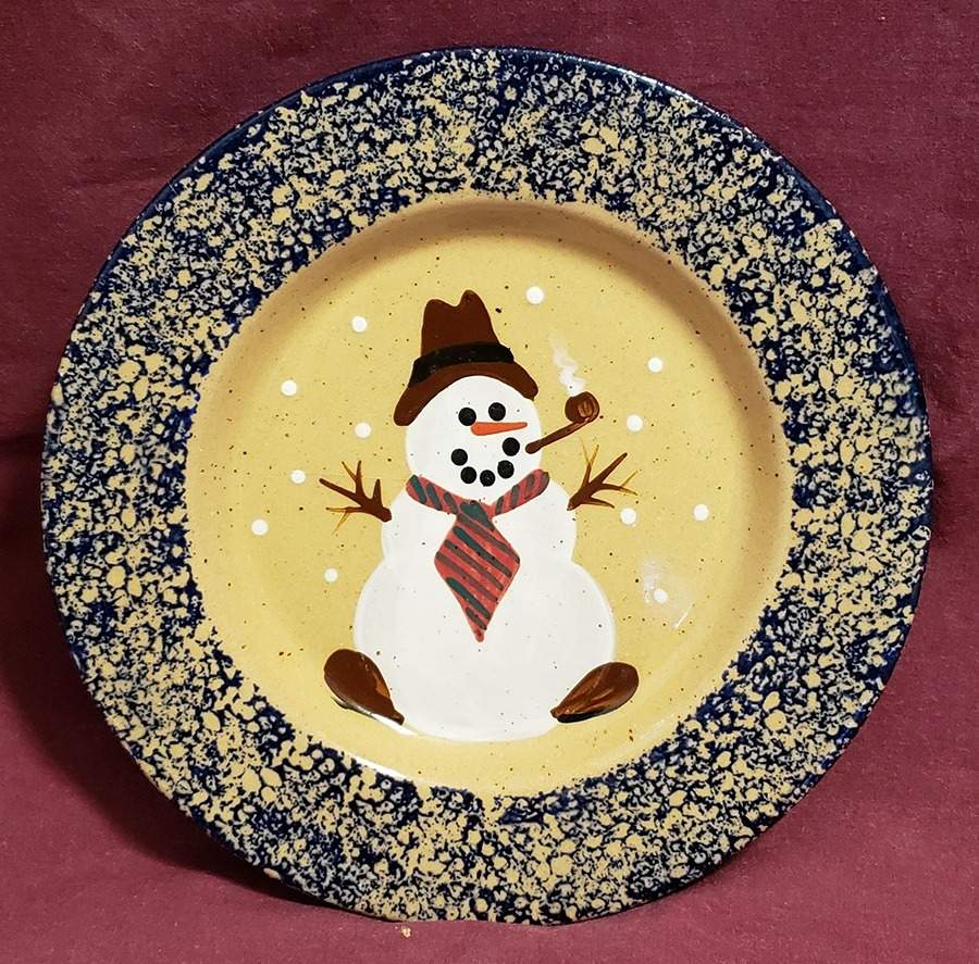 Snowman Family Tree Salad Plate by Three Rivers-1