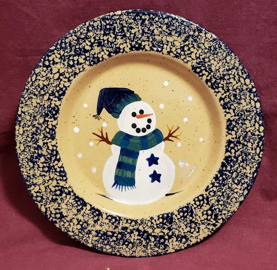 Snowman Family Tree Salad Plate by Three Rivers-1