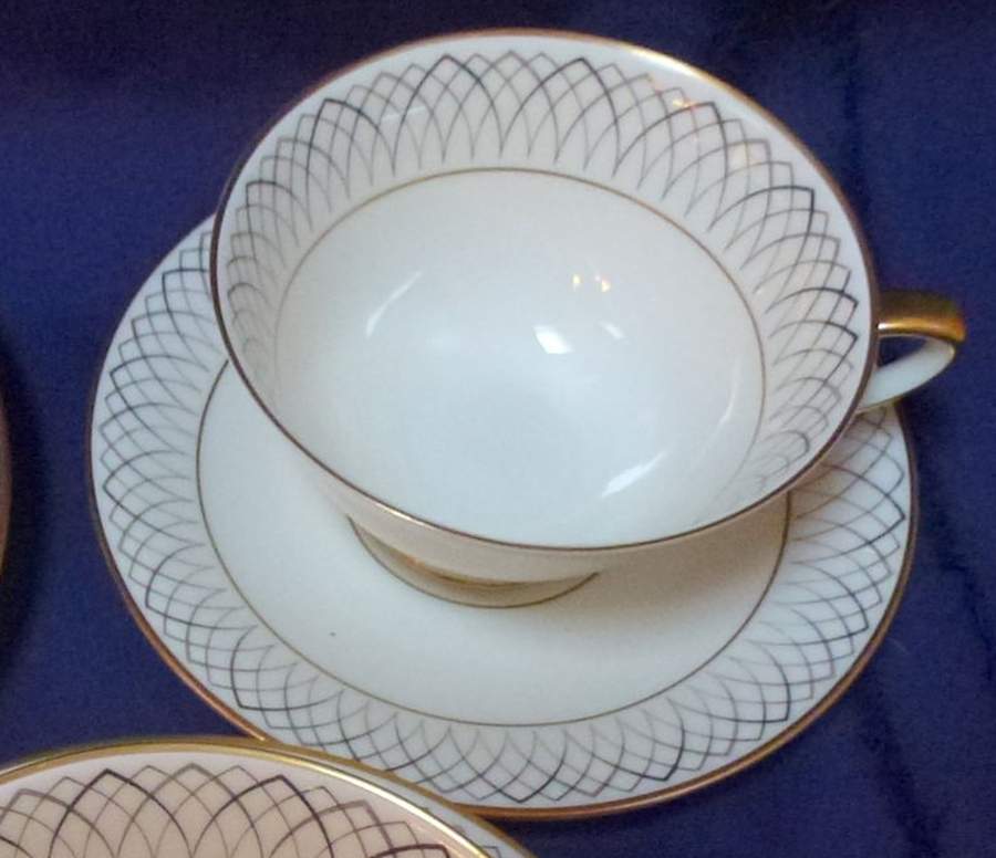 TIR684 Footed Cup & Saucer Set by Tirschenreuth-1