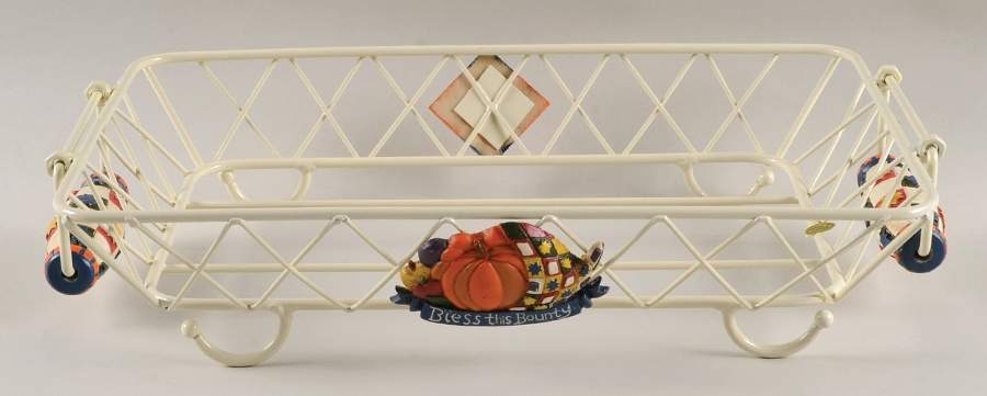 Harvest Bounty Metal Stand for 13" Rectangular Baker by Temp-Tations-1