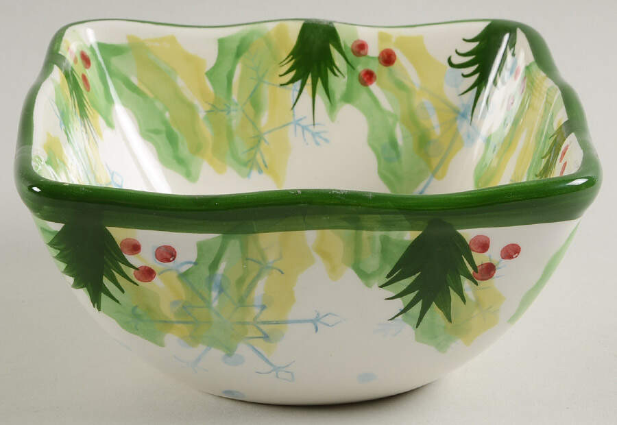 Hometown Christmas 6" Square Mixing Bowl by Temp-Tations-1