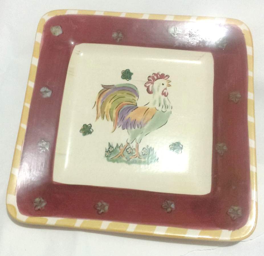 Morning Glory Square Salad Plate by Tabletops Unlimited-1